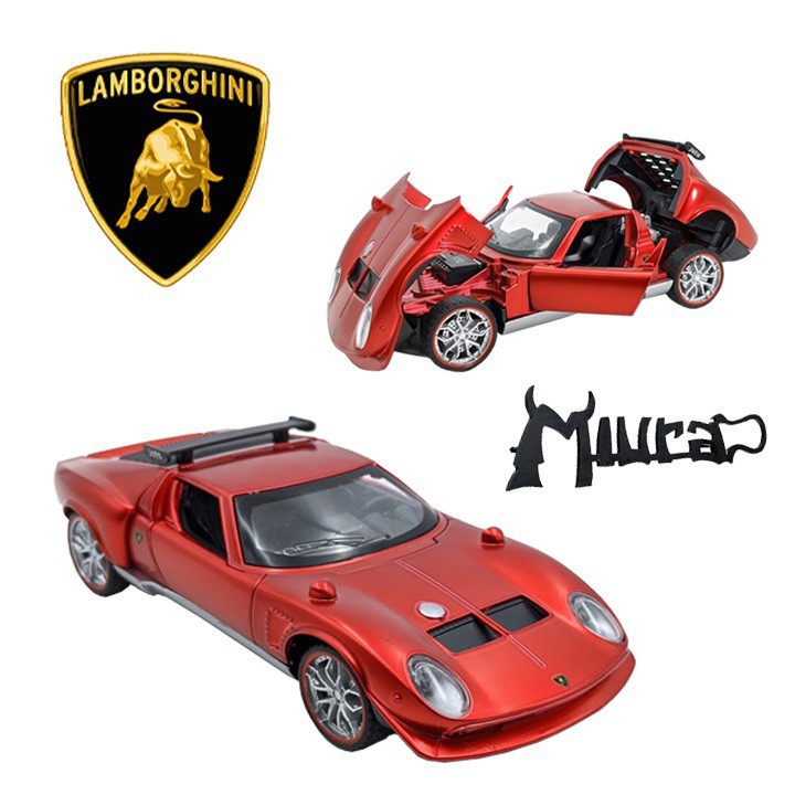 Mô hình siêu xe huyền Thoại Lamborghini Miura - tỉ lệ 1:32 - đóng mở cửa- mở cốp