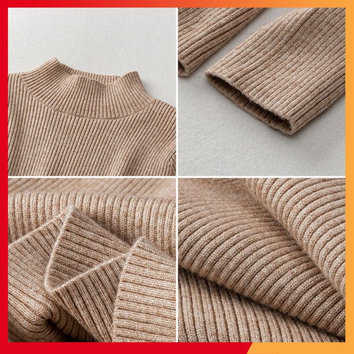 Áo len tăm ⚡️ LEN LOẠI ĐẸP ⚡️ Áo len nữ cổ 3 phân, chất len dày dặn siêu mềm mịn không ngứa, co giãn tốt không nhão chảy | BigBuy360 - bigbuy360.vn