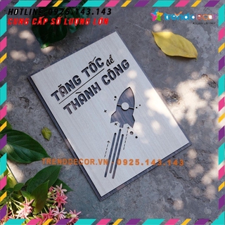 Tranh gỗ treo tường - Tăng tốc để thành công - CRN - 01