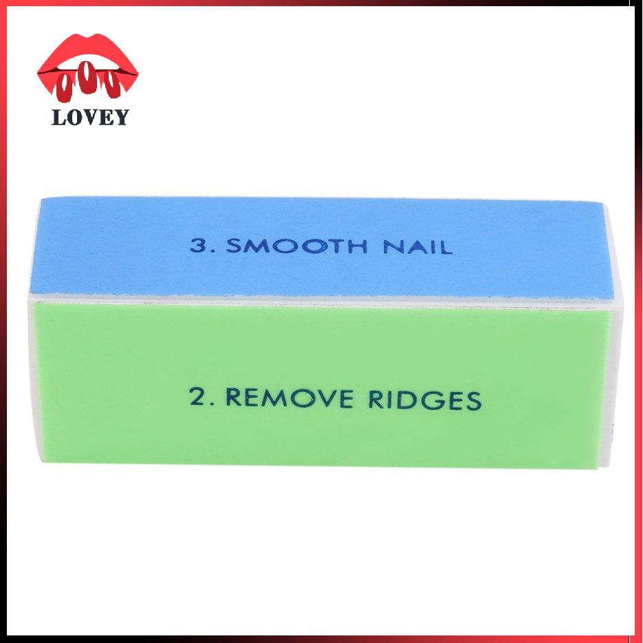 lovey★Women Acrylic Nail Art Tips Buffer Buffing Sanding Block 4 Way File Salon