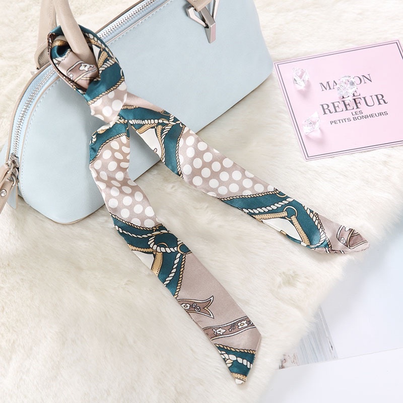Khăn Lụa Quấn Túi Xách - Khăn Quàng Cổ buộc Tóc Đa Năng Nữ Phụ Kiện Thời Trang Hàn Quốc