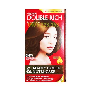 Thuốc nhuộm tóc Double Rich Trend Color 6NY - Nâu Ánh Kim