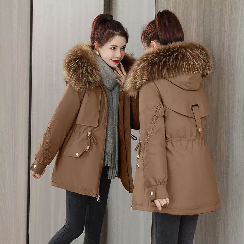 Áo phao 5 màu lông chồn - Áo khoác nữ chất phao trần lông tháo rời | BigBuy360 - bigbuy360.vn