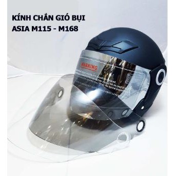 [Mã SRBACK101512 hoàn 20K xu đơn 0Đ] Kính gắn mũ bảo hiểm ASIA MT115 và MT168