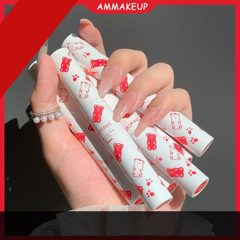 (Hàng Mới Về) Son Kem Lì Màu Đỏ Cam Gợi Cảm Chống Nước Lâu Trôi Ac254