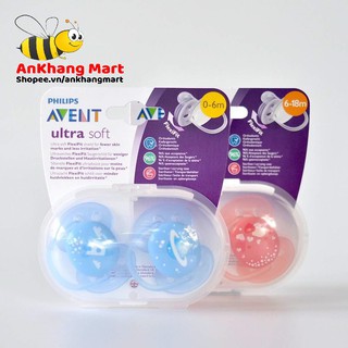 Ty ngậm SIÊU MỀM Avent cho bé từ 0-6, 6-18 tháng