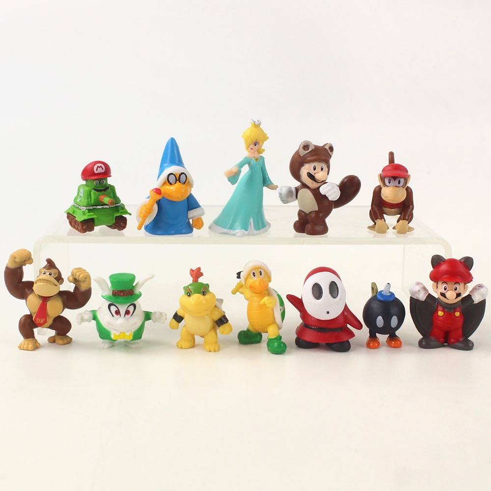 NINTENDO Bộ 48 Mô Hình Nhân Vật Game Super Mario Bros Luigi Mario Yoshi Bằng PVC