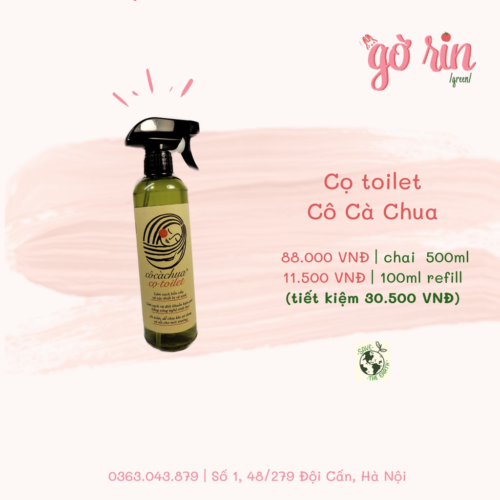 Xịt Cọ Toilet không hóa chất - Cô Cà Chua