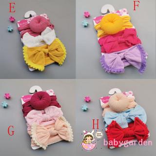 Set 3 Băng Đô Cài Tóc Phối Nơ Cho Bé Gái