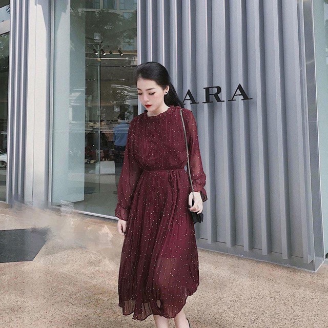 Váy bầu suông dáng dài chất voan 40-70kg Kèm video