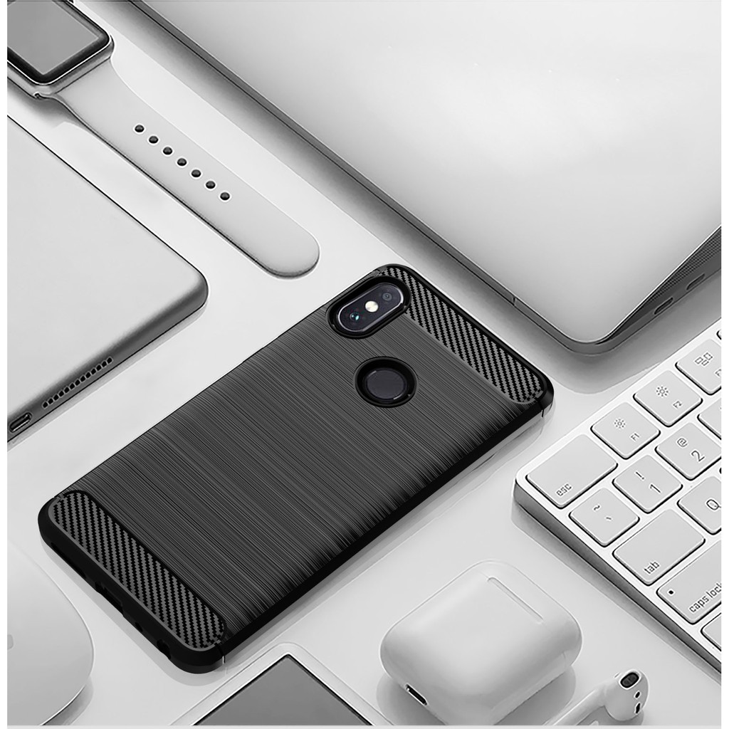Ốp lưng Xiaomi Redmi Note 5, Ốp Carbon phay xước chống sốc chống vân tay cho Note 5 Pro