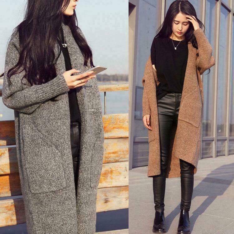 Cardigan over size dáng dài
