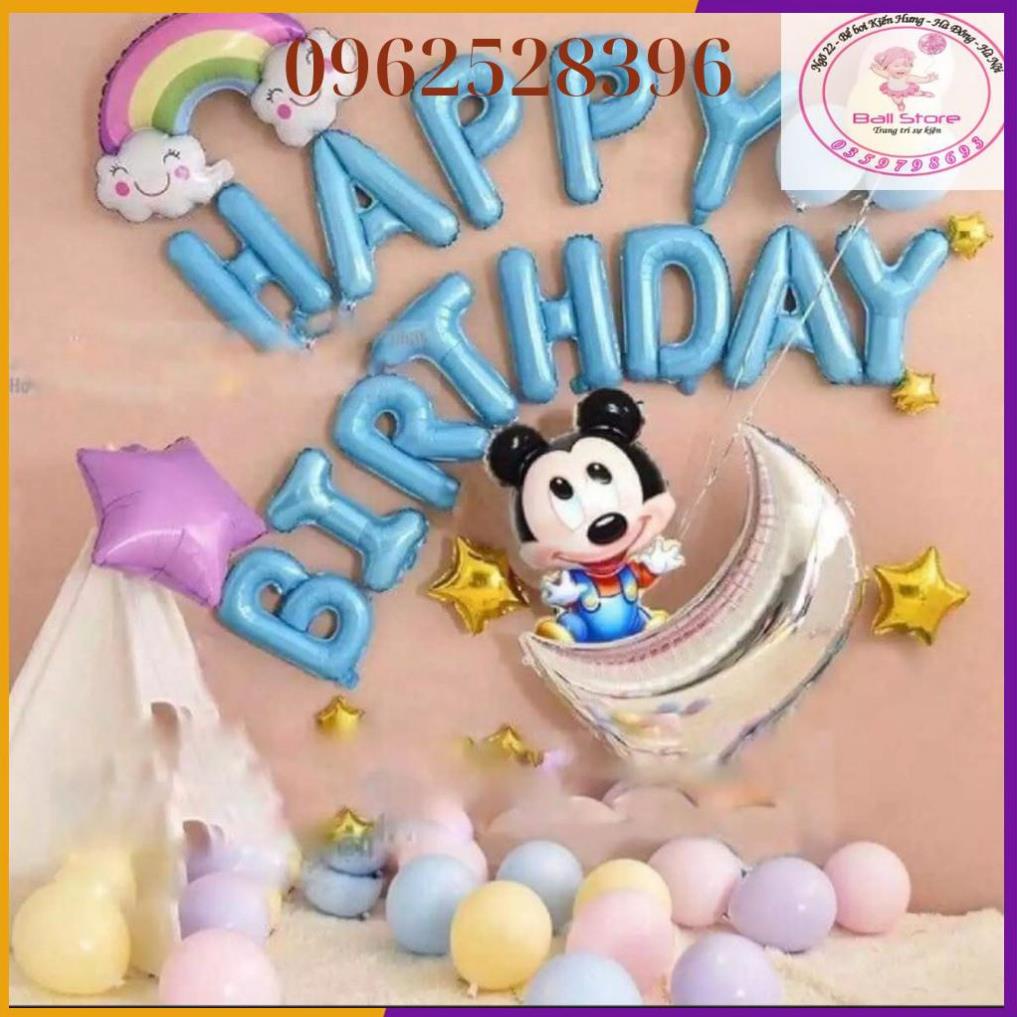 [ TẶNG QUÀ ] set bóng sinh nhật tuổi chuột dành cho bé trai + bé gái { tặng bơm + băng keo }