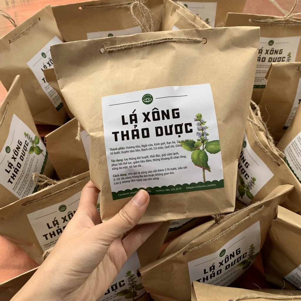 Lá Xông Giải Cảm Bằng Thảo Dược Tăng Sức Đề Kháng, Thải Độc, Phục Hồi Cơ Thế- Bảo Lộc Healthy