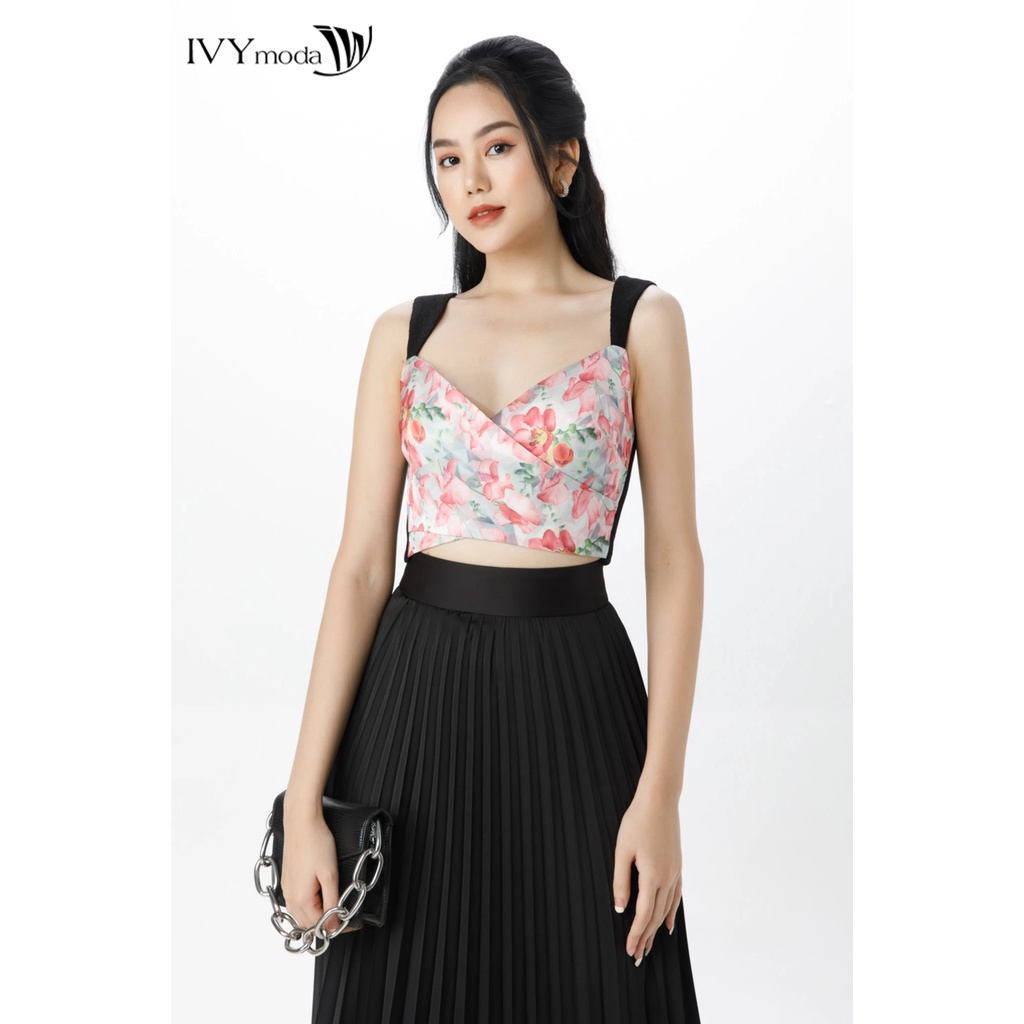 Áo wrapped lụa nữ IVY moda MS 12B9291
