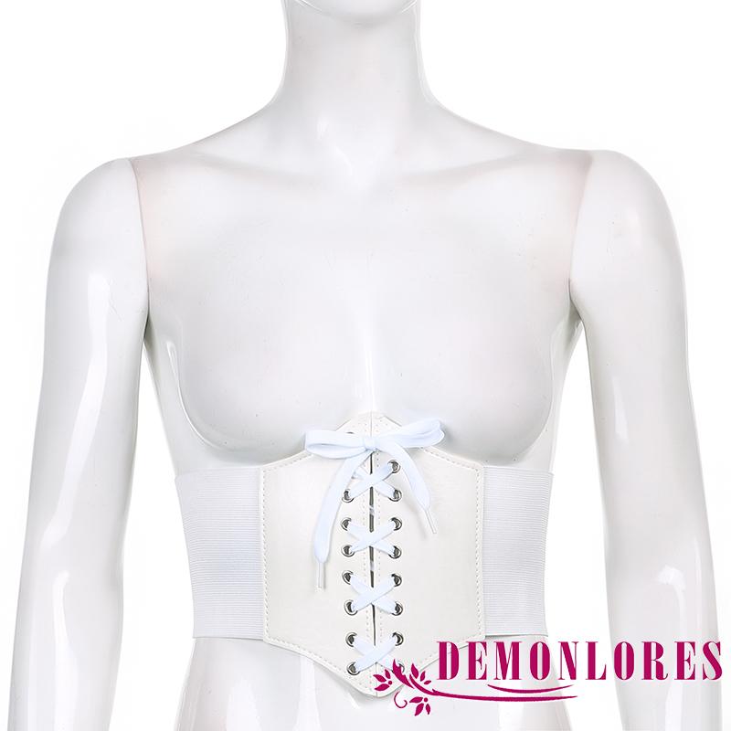 Áo nịt ngực không tay màu trơn có dây rút thời trang quyến rũ cho nữ