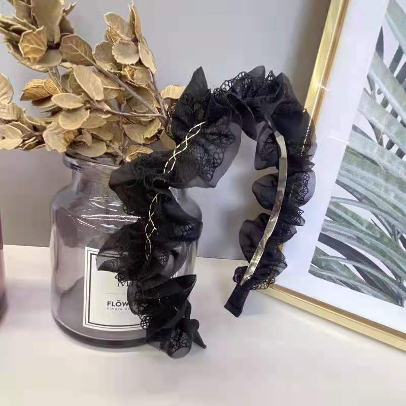 Băng đô ren lưới mới phong cách Retro