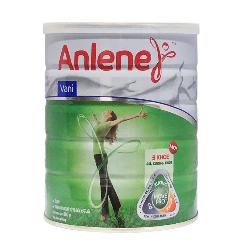 Sữa bột Anlene lon 800g - dưới 40 tuổi