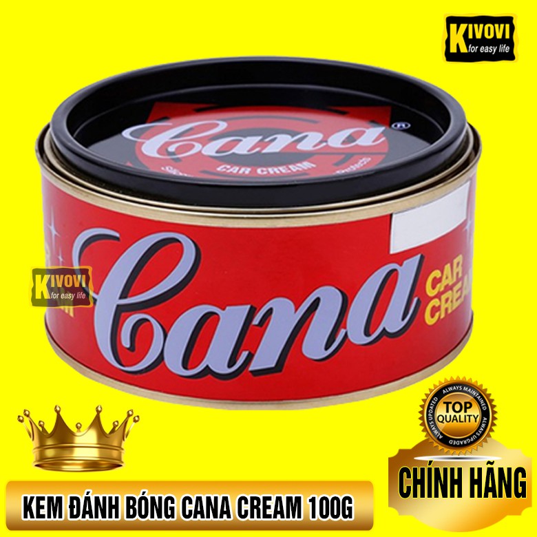 Hộp Kem Đánh Bóng Xe Máy/Ô Tô Cana Car Cream Thái Lan 100G - Cana Đánh Bóng Kim Loại , Đồ Gỗ , Mặt Đá , Xoá Vết Xước Sơn