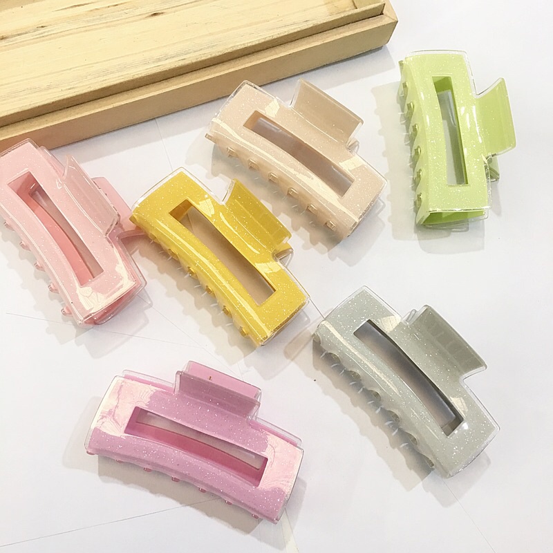 Kẹp tóc cỡ lớn đơn giản phong cách Hàn Quốc nhiều mẫu