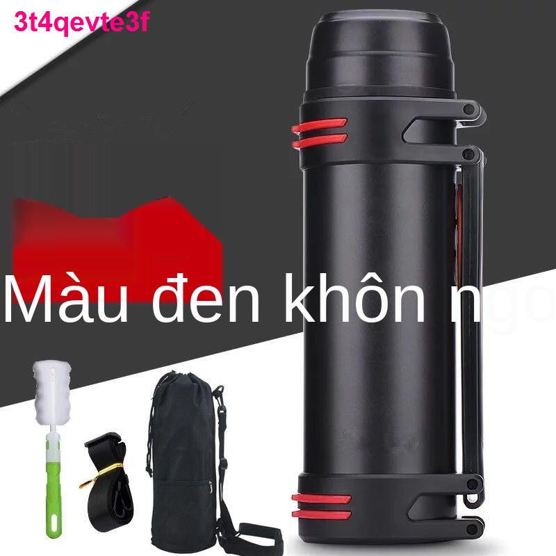 bình nước giữ nhiệt1.2-4.0L dung tích lớn Nồi cách nhiệt inox 304 ngoài trời du lịch Chén nam nữ