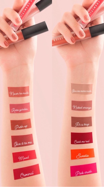 Son kem lỳ kháng nước Ty Cosmetics ( Matte Lip Cream ) MUA 1 TẶNG 4