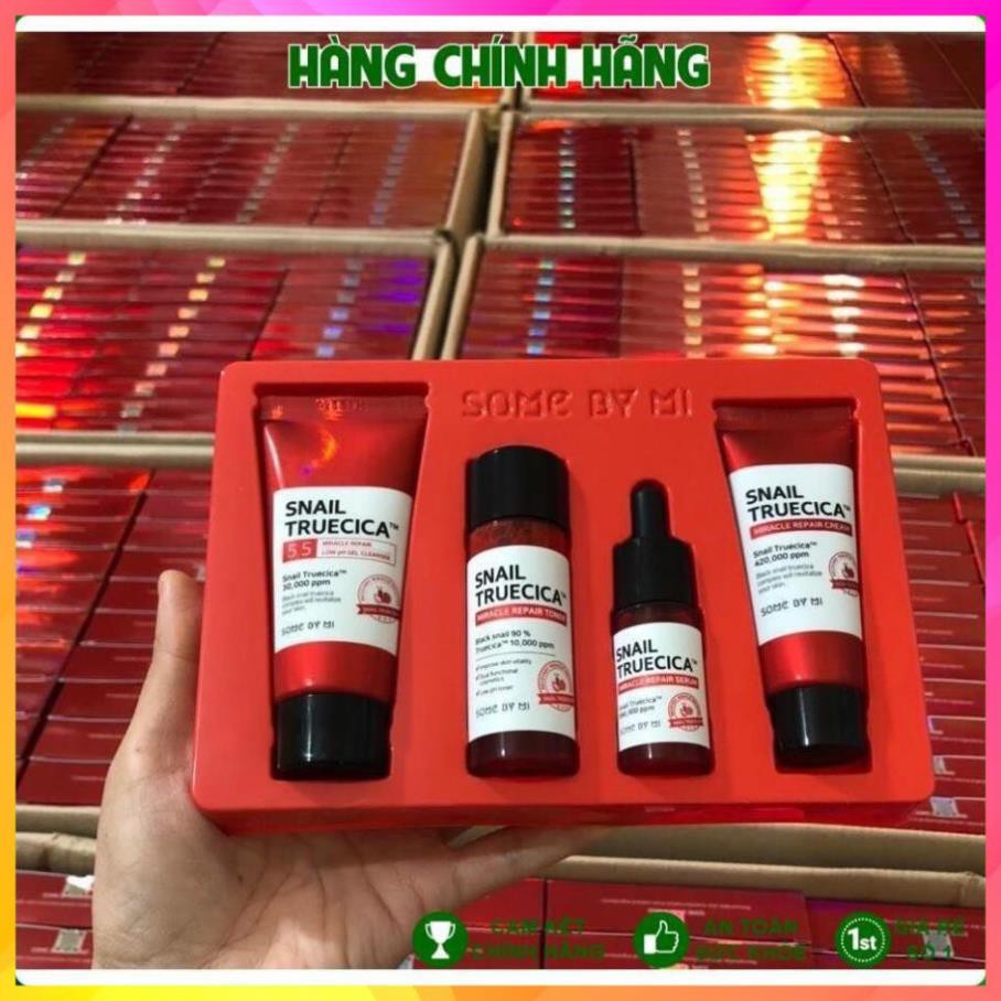 ( SNAIL) Set 4 món Some By mi Snail Truecica Miracle Repair Starter Kit