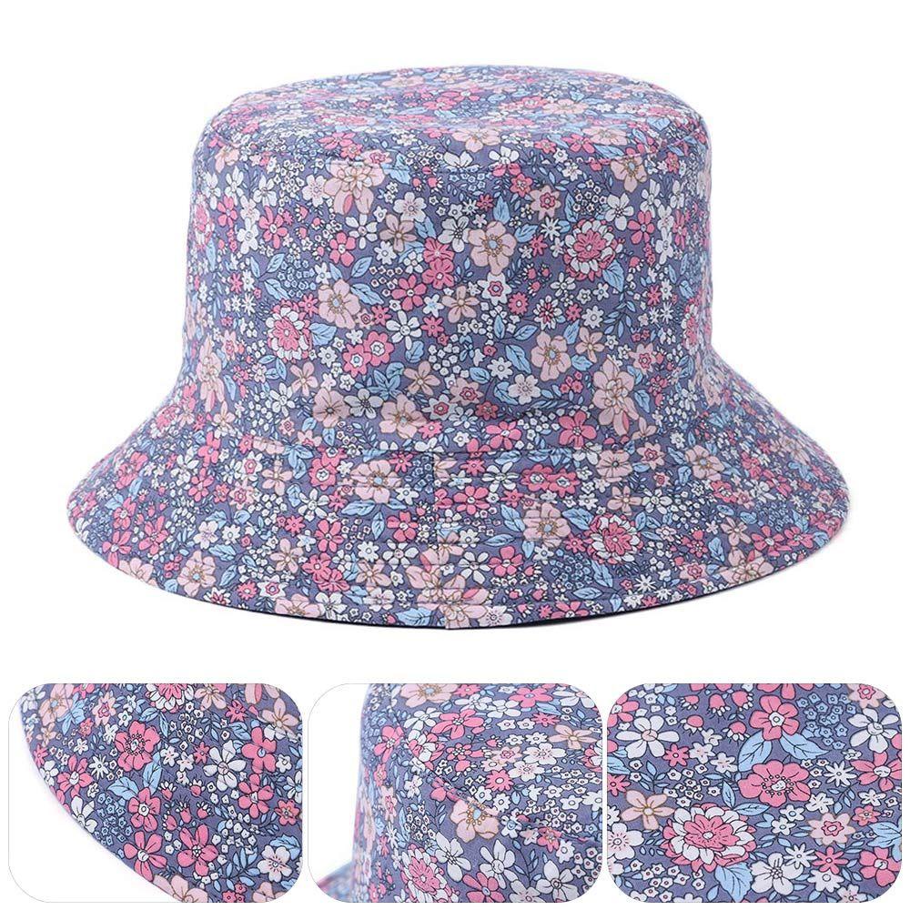 Nón Vành Rộng Hai Mặt Chống Tia UV In Hoa Thời Trang