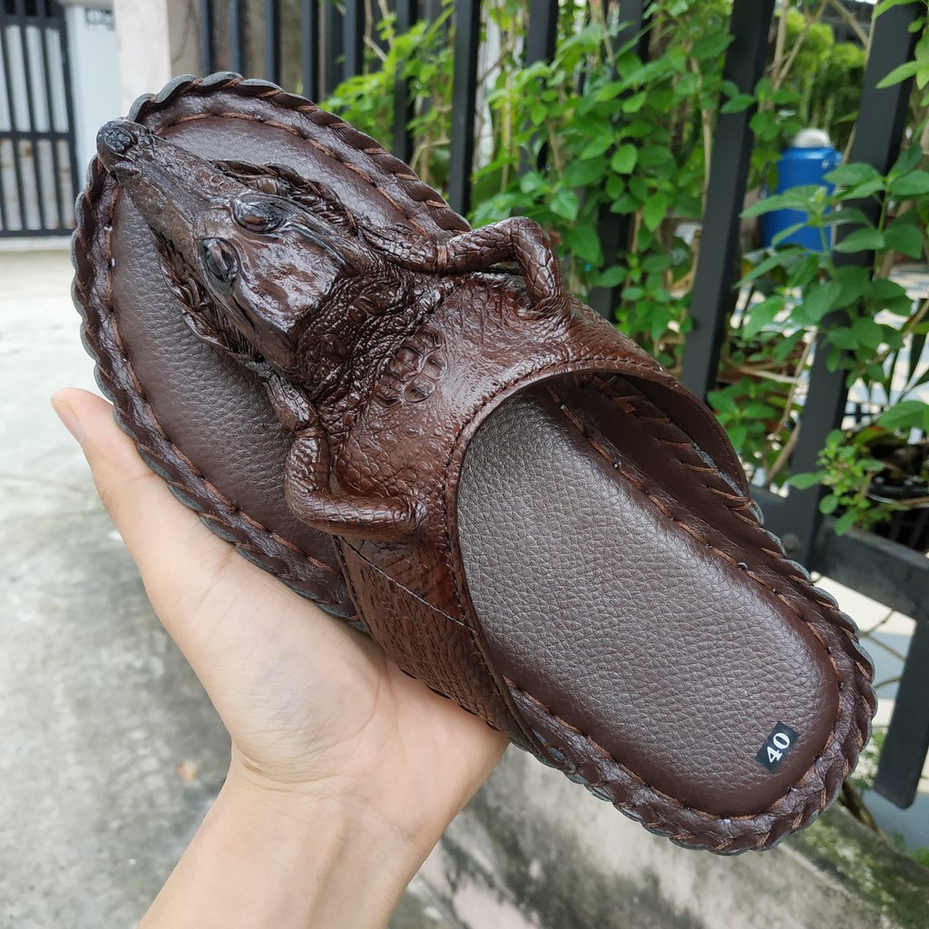 Dép kẹp nam đầu cá sấu nhỏ rất đẹp!