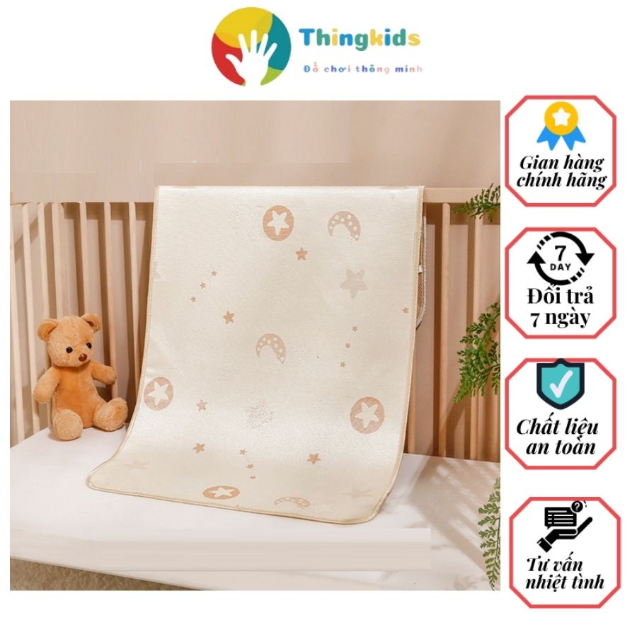 Chiếu lụa trẻ em kèm gối siêu mềm và thoáng - Thingkids
