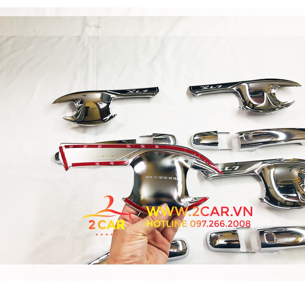Ốp tay nắm, hõm cửa xe Suzuki XL7 2020-2021 mạ crom cao cấp