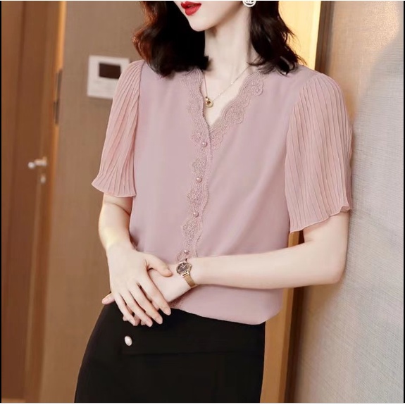 Set Quần Áo Chiffon Thời Trang Cho Phụ Nữ Trung Niên 40-50 Tuổi
