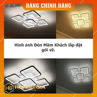 Đèn ốp trần - đèn mâm led ốp trần hiện đại trang trí phòng khách 5 cánh mo913