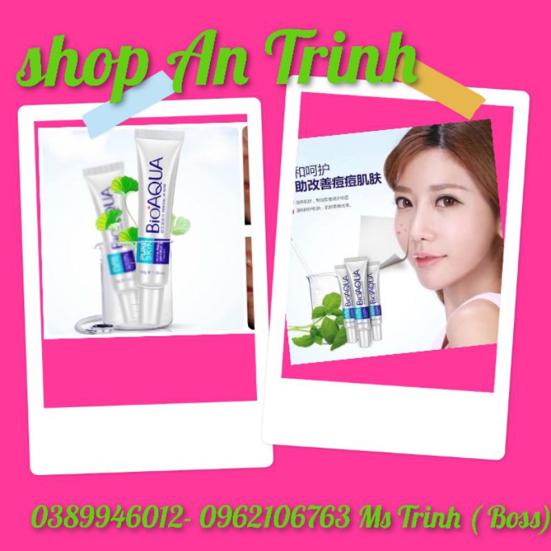 Kem Giảm Mụn Thần Thánh Pure Skin Bioaqua