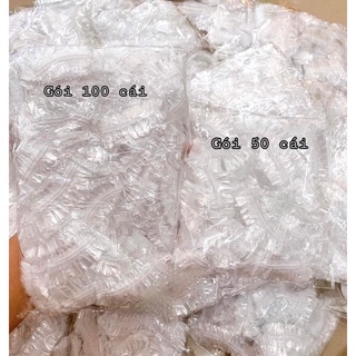 Chụp tai nilong, bao trùm lỗ tai có thun co dãn chụp sát lỗ tai, mõng nhẹ, không đau tai, chụp lại khi làm tóc