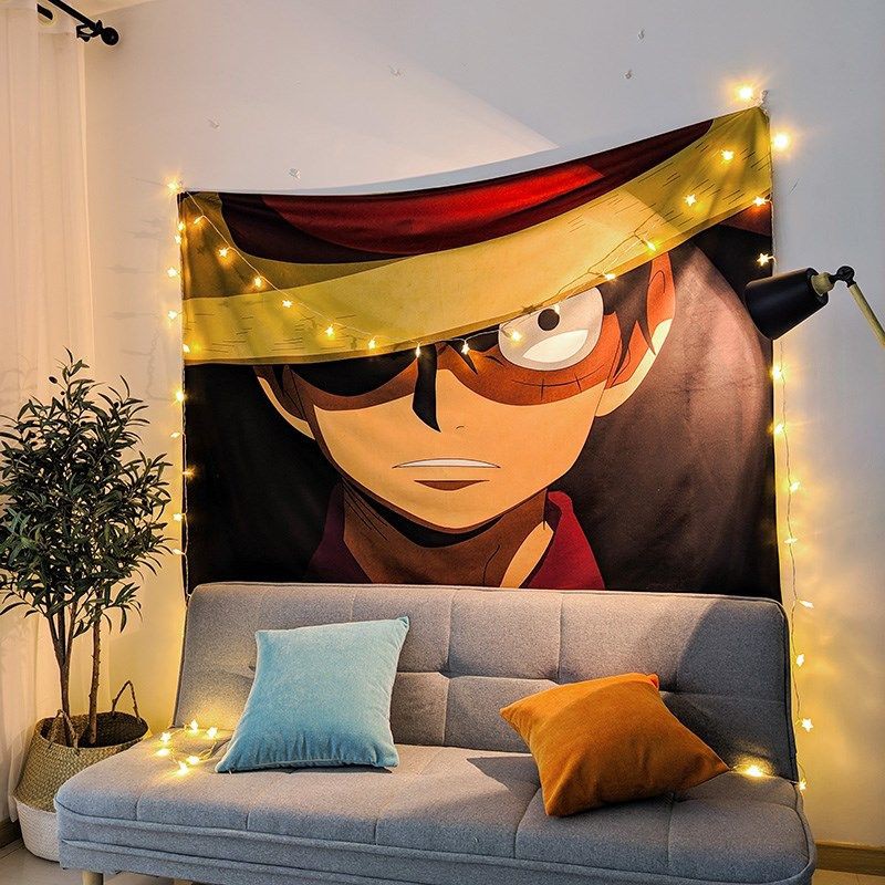 Thảm Treo Tường In Hình Nhân Vật Phim One Piece Cá Tính