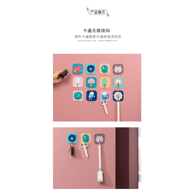 Móc Treo Đồ Gắn Tường Nhiều Màu Sắc Cho Nhà Bếp