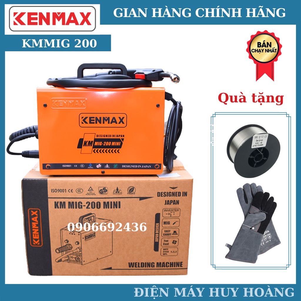 Máy hàn mig mini 200 Kenmax - Máy hàn MIG đa năng tặng full phụ kiện