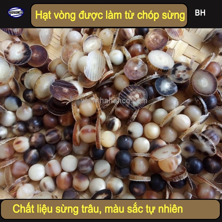 Vòng tay sừng bò Châu Phi - lục hạt Phong Thủy /Mang tài lộc về nhà bạn (BH610N)