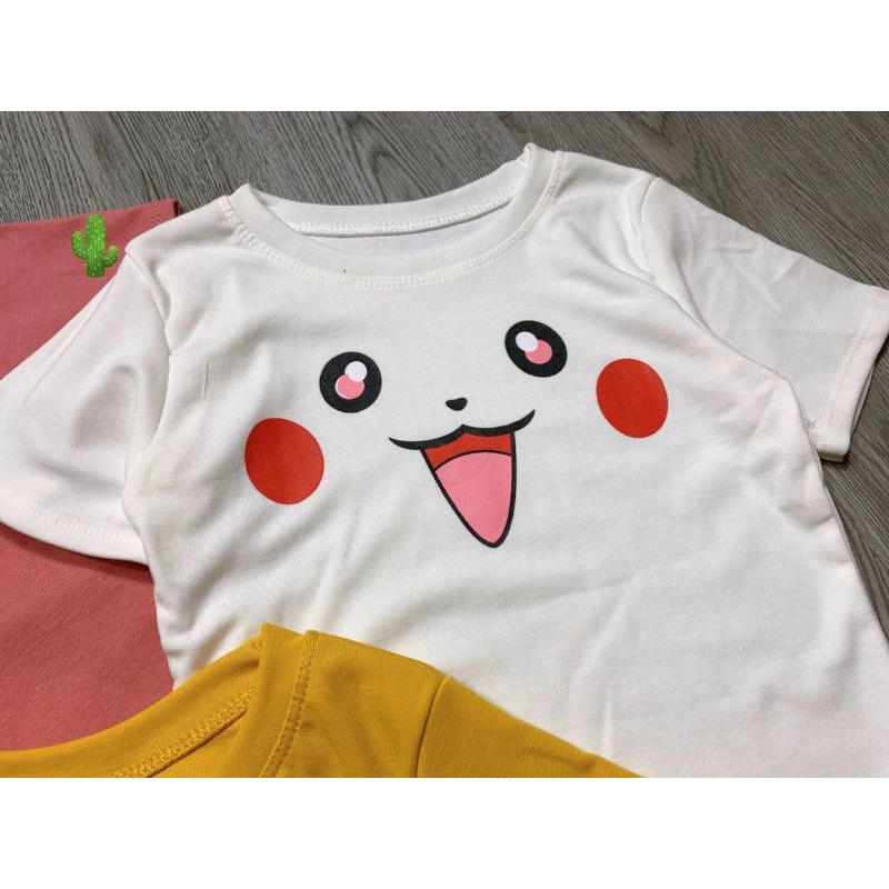 🎀🎀 Áo croptop hình pikachu siêu cưng thun borip mềm mịn💖💖