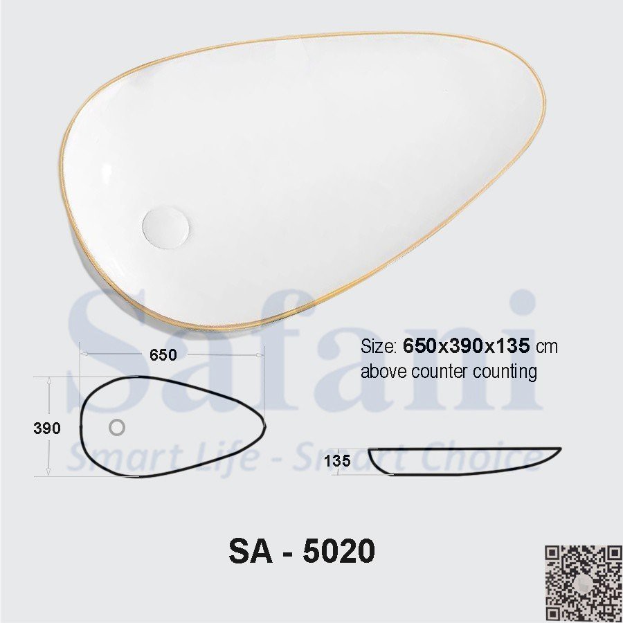 CHẬU LAVABO ĐẶT BÀN 5020