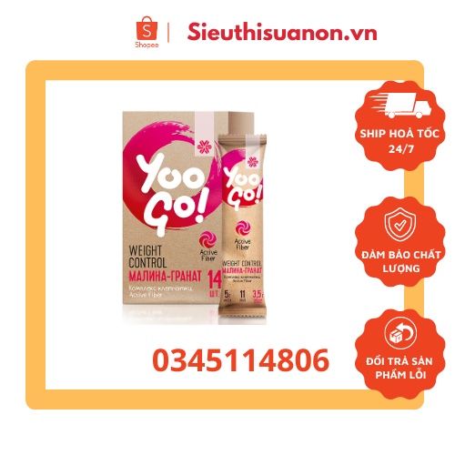 [Hỗ trợ tiểu đường] Thực phẩm bảo vệ sức khỏe YOO GO Pure Heart Drink Mix (Strawberry) -14 Gói - Date T2/2023