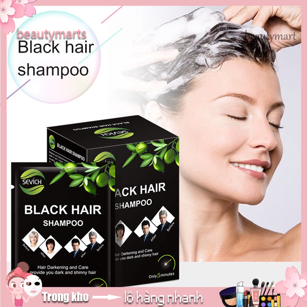 [Hàng mới về]  Dầu Gội Nhuộm Tóc Đen Nhanh Chóng 25ml Dành Cho Nam Và Nữ