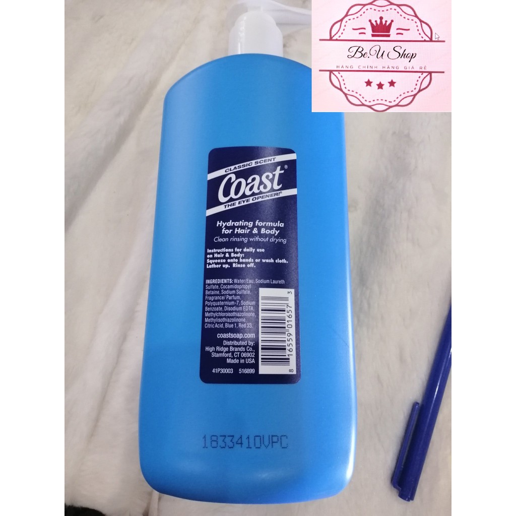 {Cam Kết Chính Hãng} Dầu Tắm Gội 2 in 1 Coast (Xanh Dương) 946 ml - 32 fl oz | BigBuy360 - bigbuy360.vn