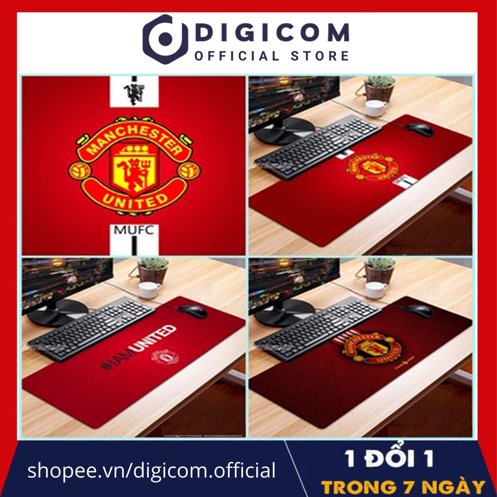 Tấm lót chuột in hình câu lạc bộ Man United cỡ lớn 90x40 - Bàn di chuột Manchester United cỡ lớn siêu đẹp, siêu mịn