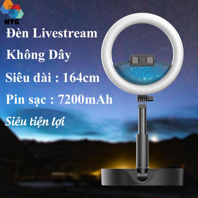 Đèn Livestream Gấp Gọn, Không Dây, Di Động,siêu Dài, Đa Năng Thế Hệ Mới