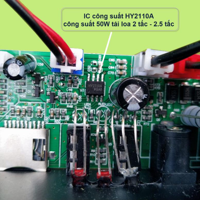 Mạch loa kéo dùng Pin sạc 18650 7V4 IC HY2110A loa kéo 2,5 tấc - 2 tấc