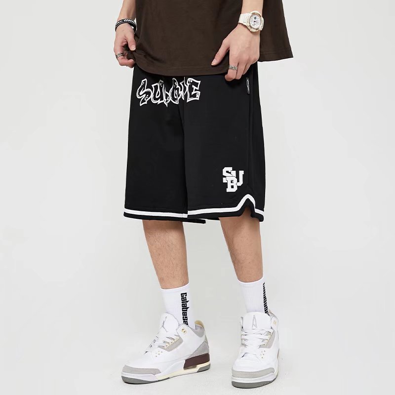 Quần Short Thể Thao Vải quần jogger nam Cotton Dáng quần nam Rộng Kiểu Hàn Quốc Thời Trang Cho Nam from rộng tiếng Nhật unisex quần đùi quần short