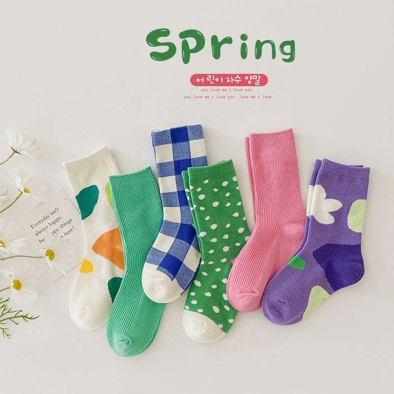 Set 3 tất cao cổ, Tất vớ len dài đến bắp chân cho bé nhiều màu dễ thương đủ size từ 1-8 tuổi mẫu mới nhất S3TB