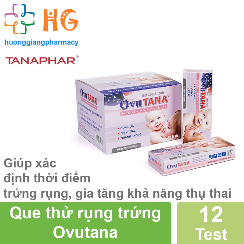 Que thử rụng trứng Ovutana (Hộp 12 Que)